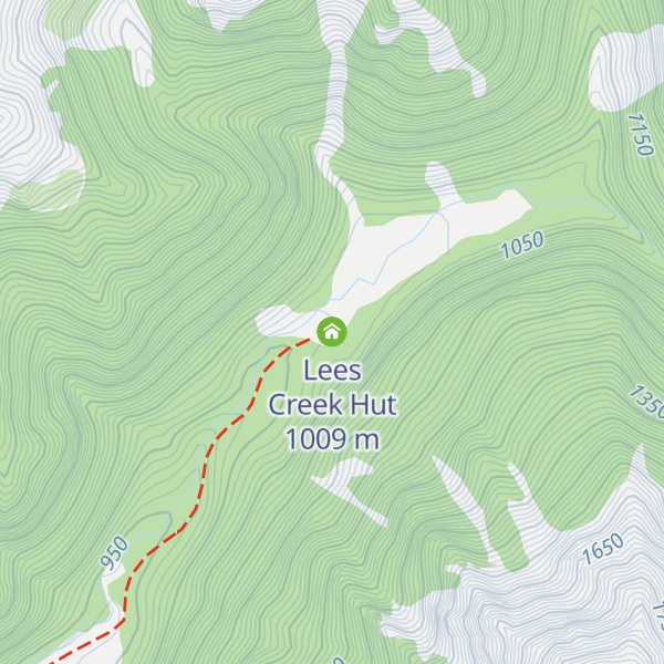 Map of Lees Creek Hut
