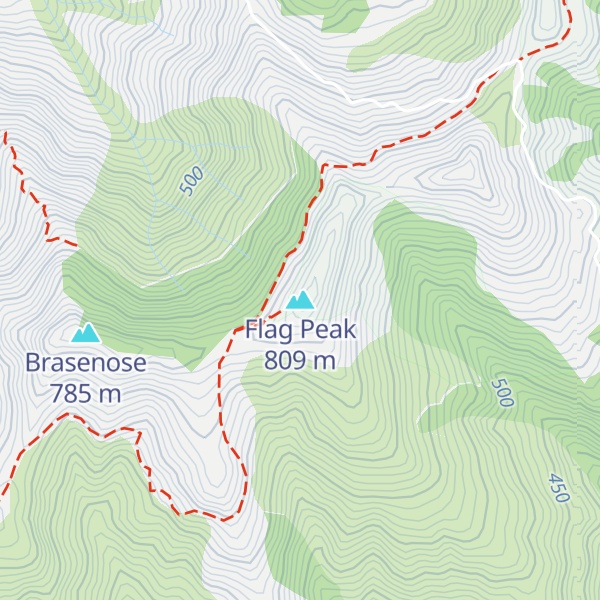 Map of Flag Peak