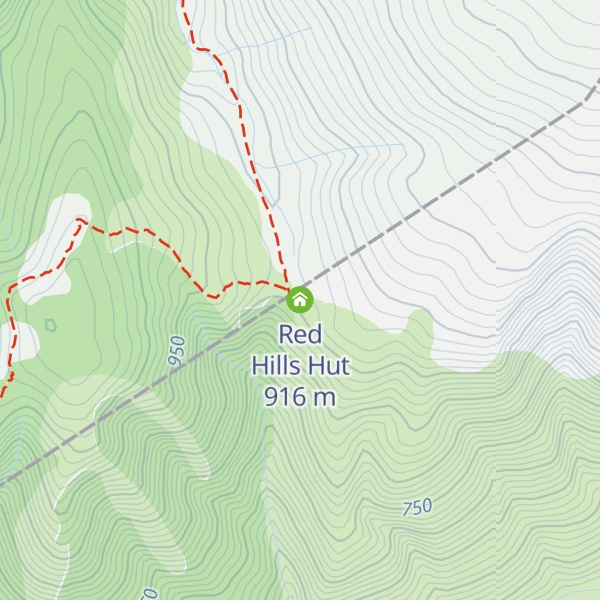 Map of Red Hills Hut