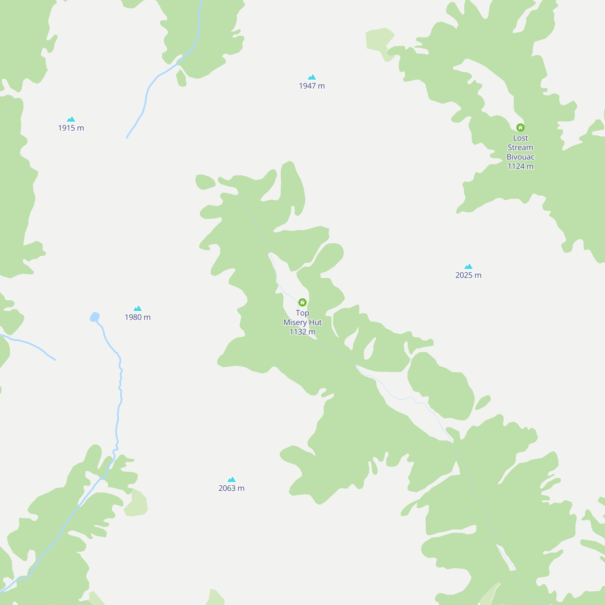 Top Misery Hut map