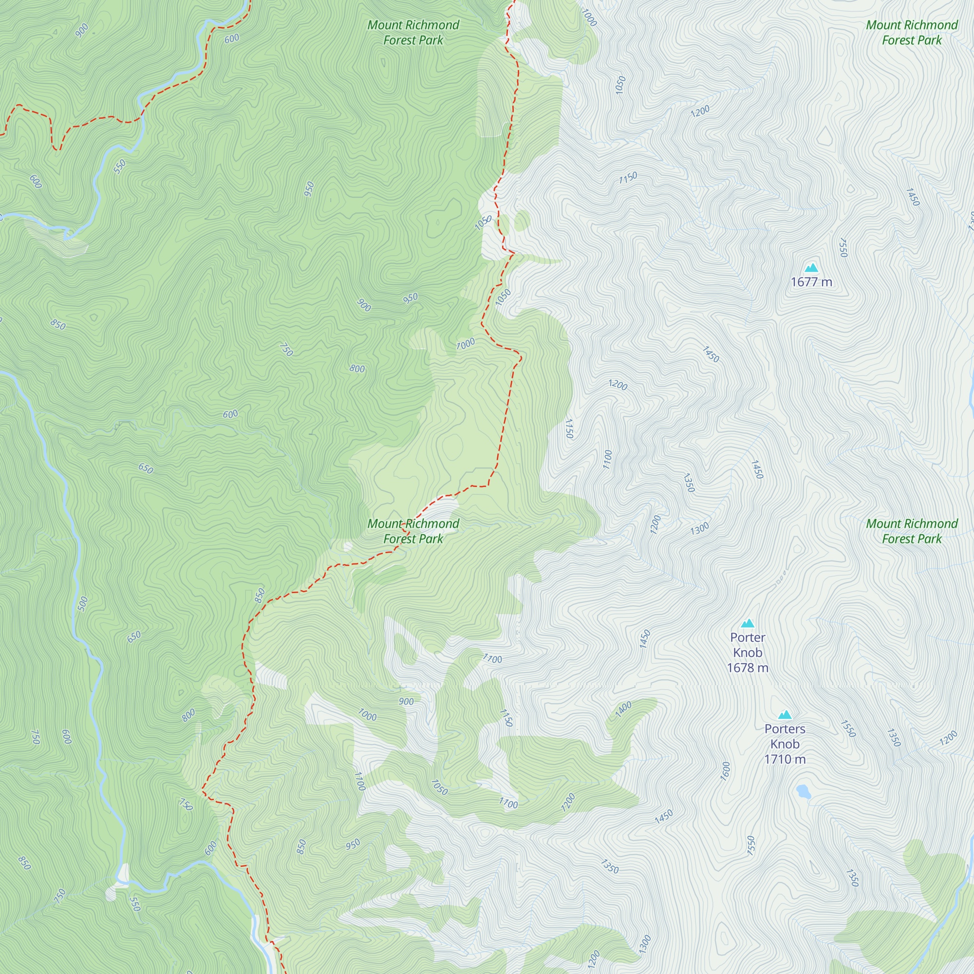 Porters Creek hut map