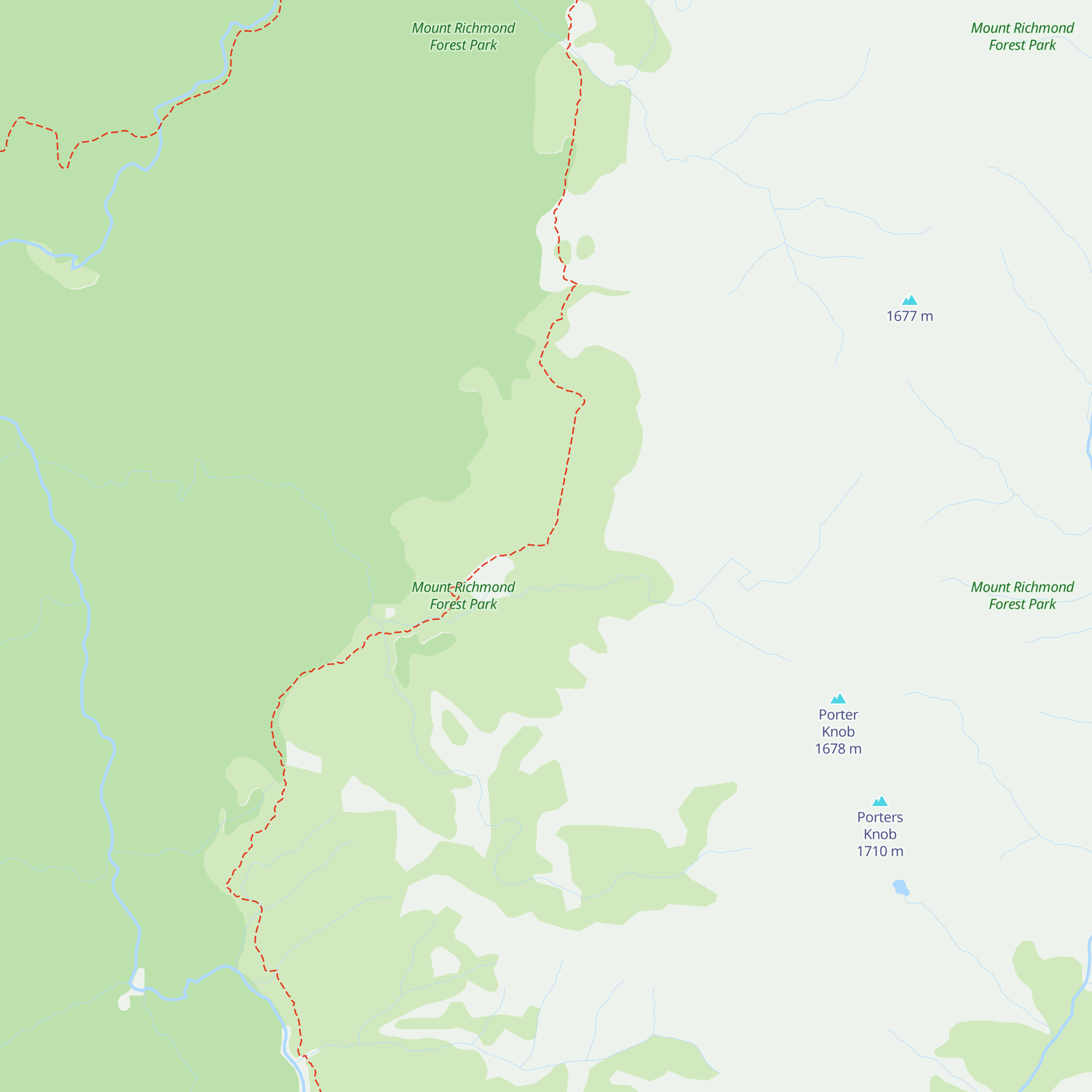 Porters Creek hut map
