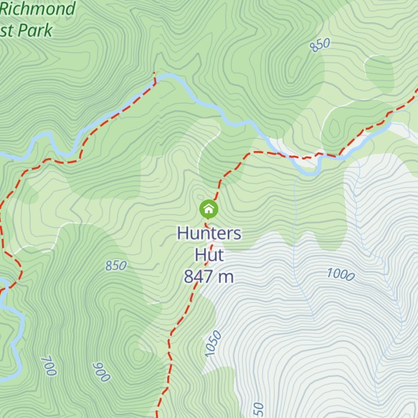 Map of Hunters Hut