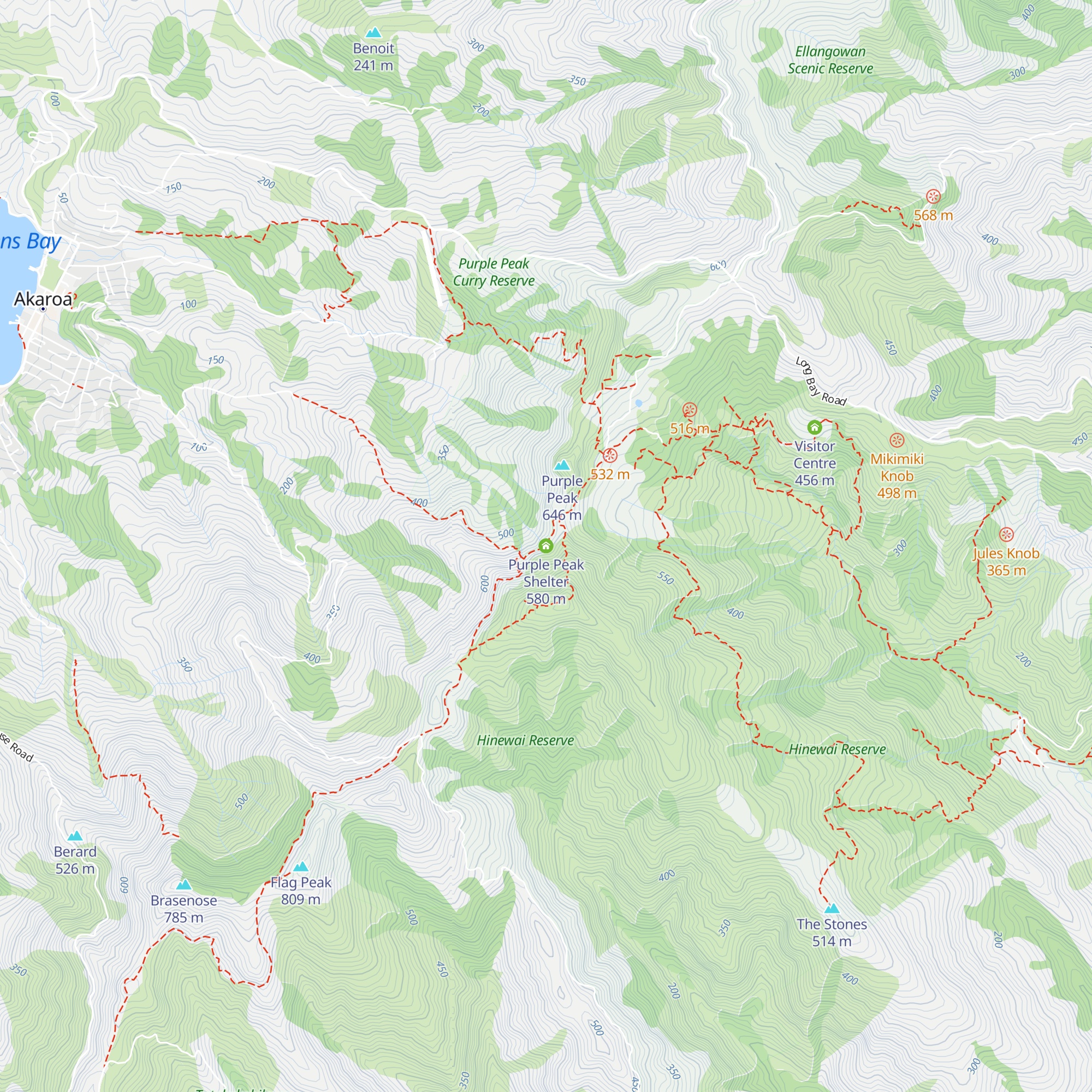 Purple Peak Shelter map