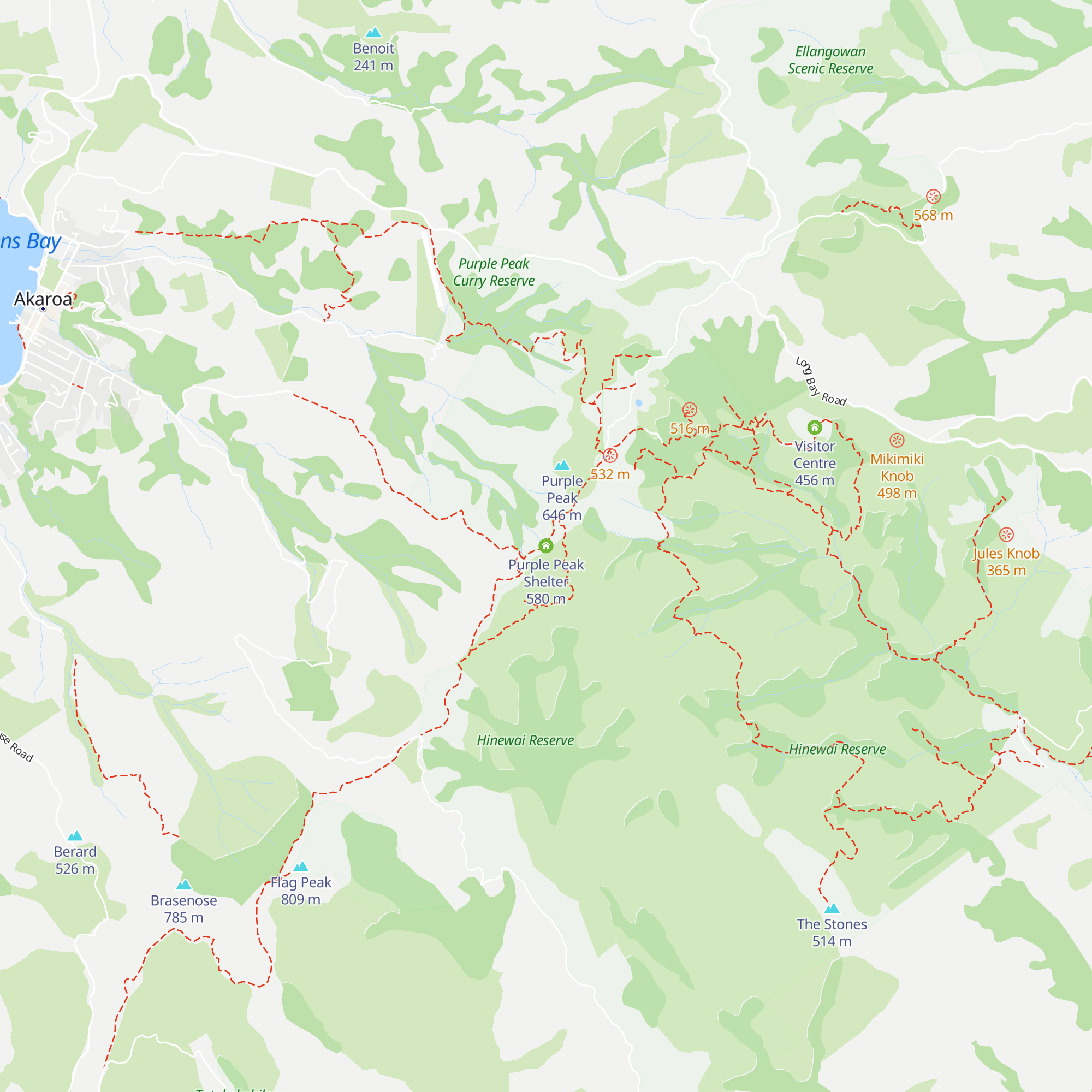 Purple Peak Shelter map