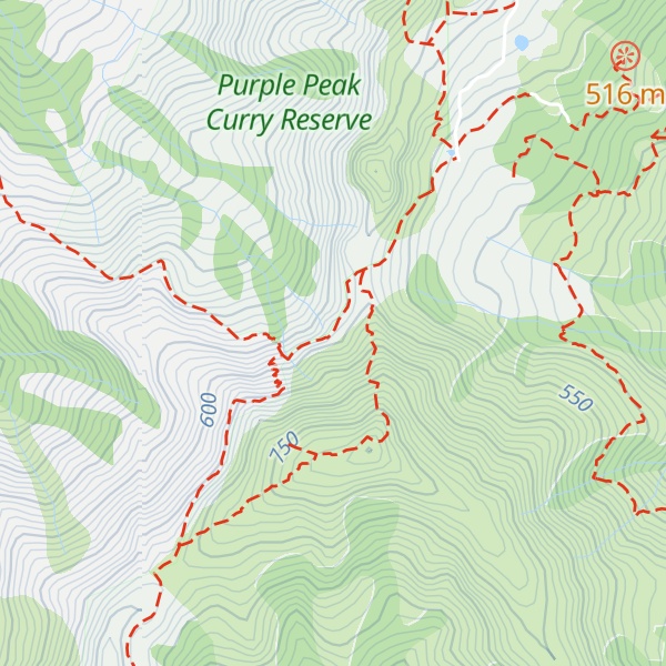 Map of Purple Peak Shelter