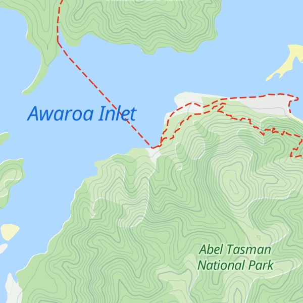 Map of Awaroa Hut