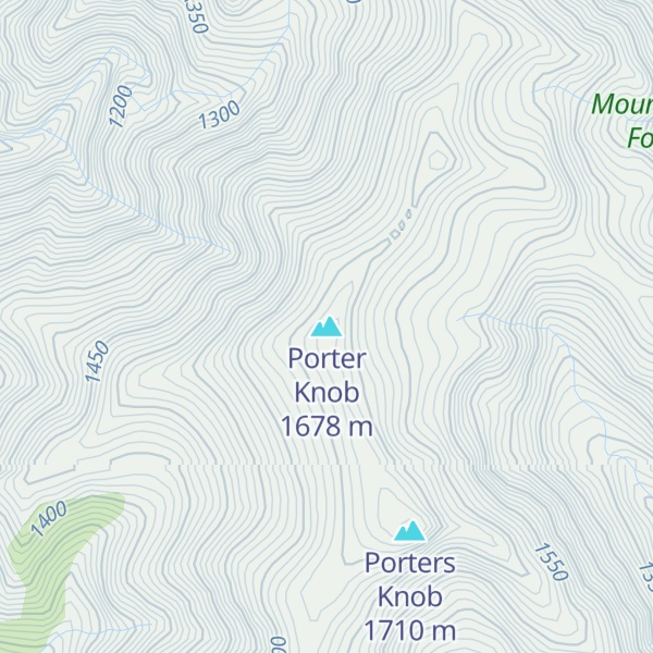 Map of Porter Knob