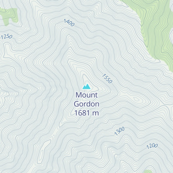 Map of Mount Gordon