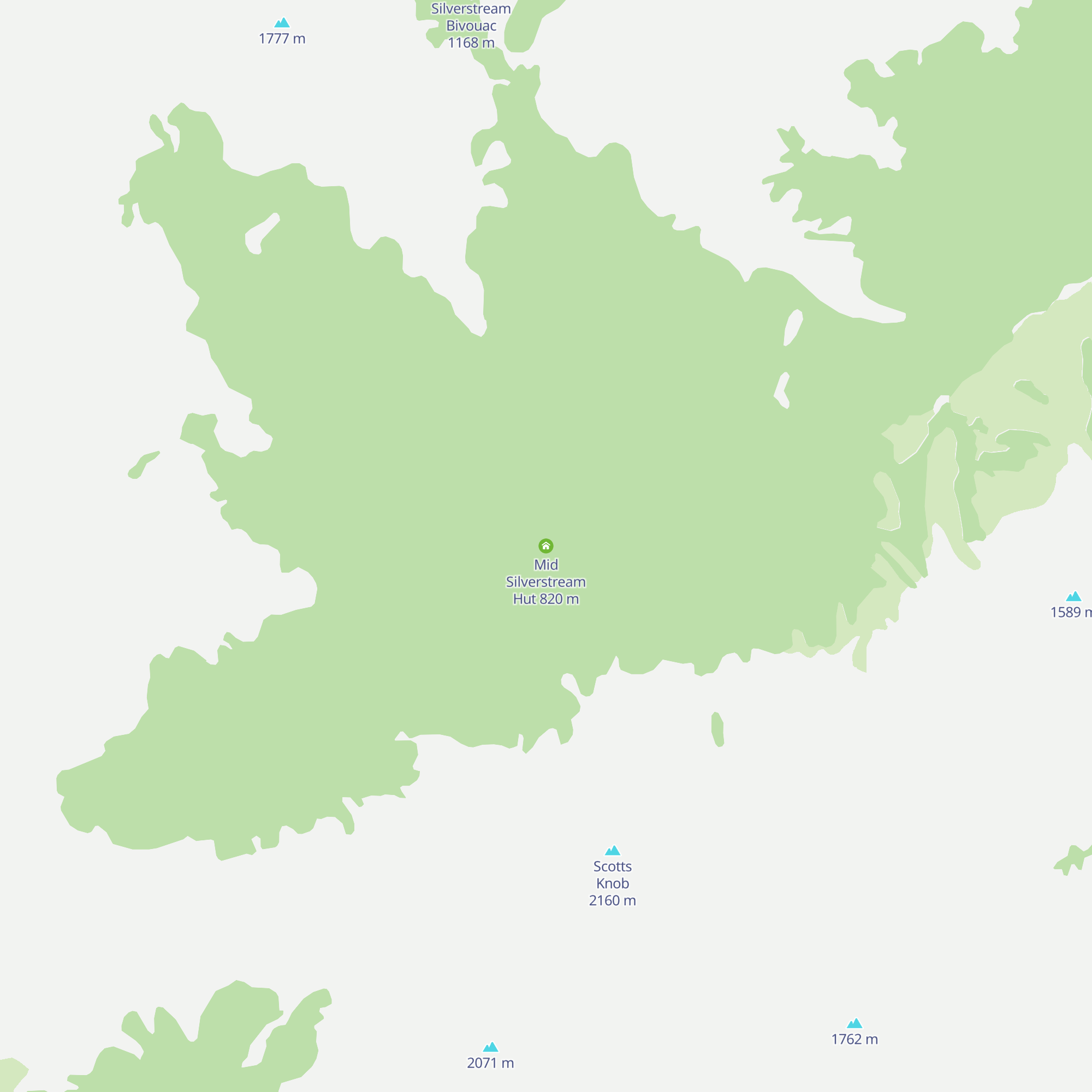 Mid Silverstream Hut map