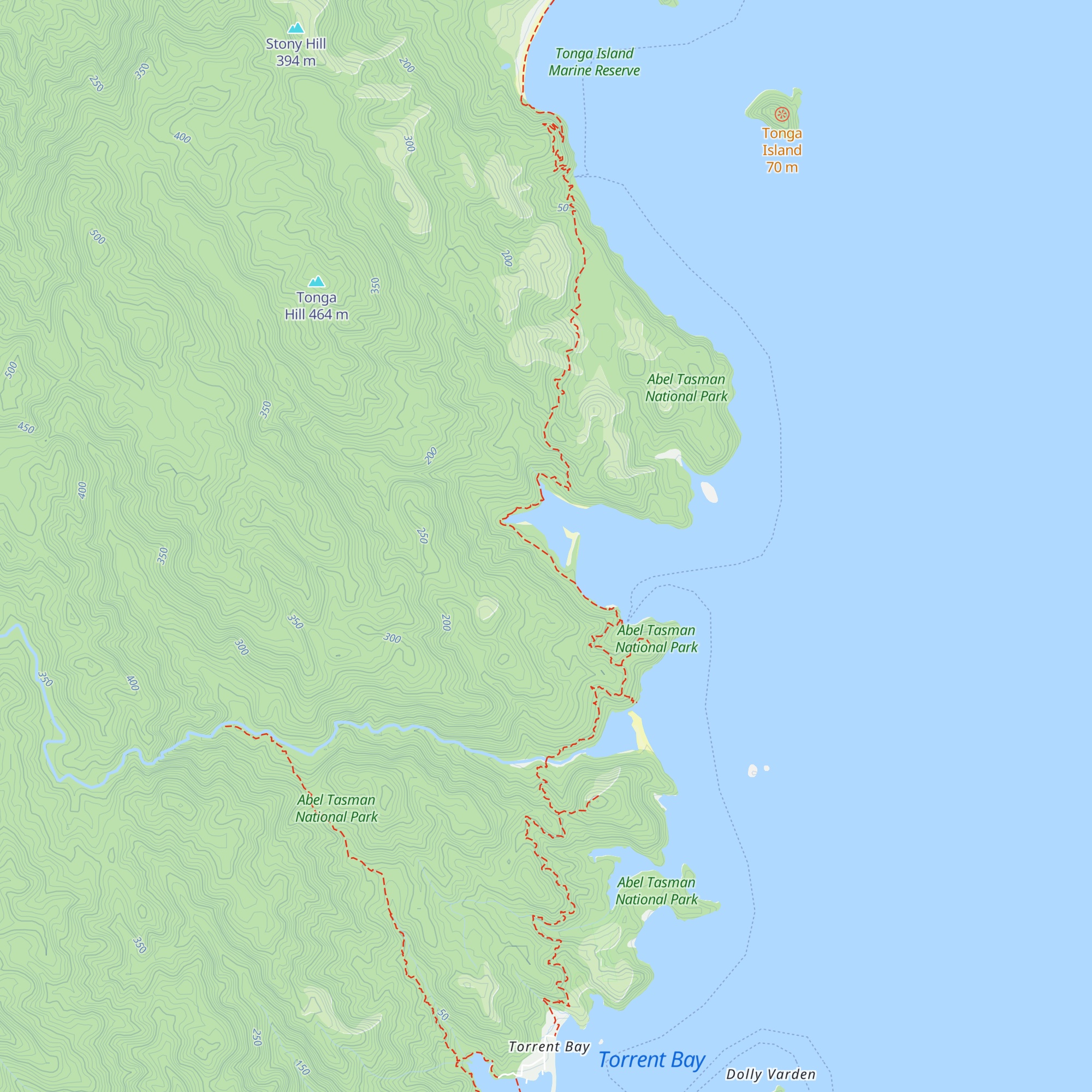 Bark Bay Hut map