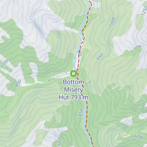 Map of Bottom Misery Hut