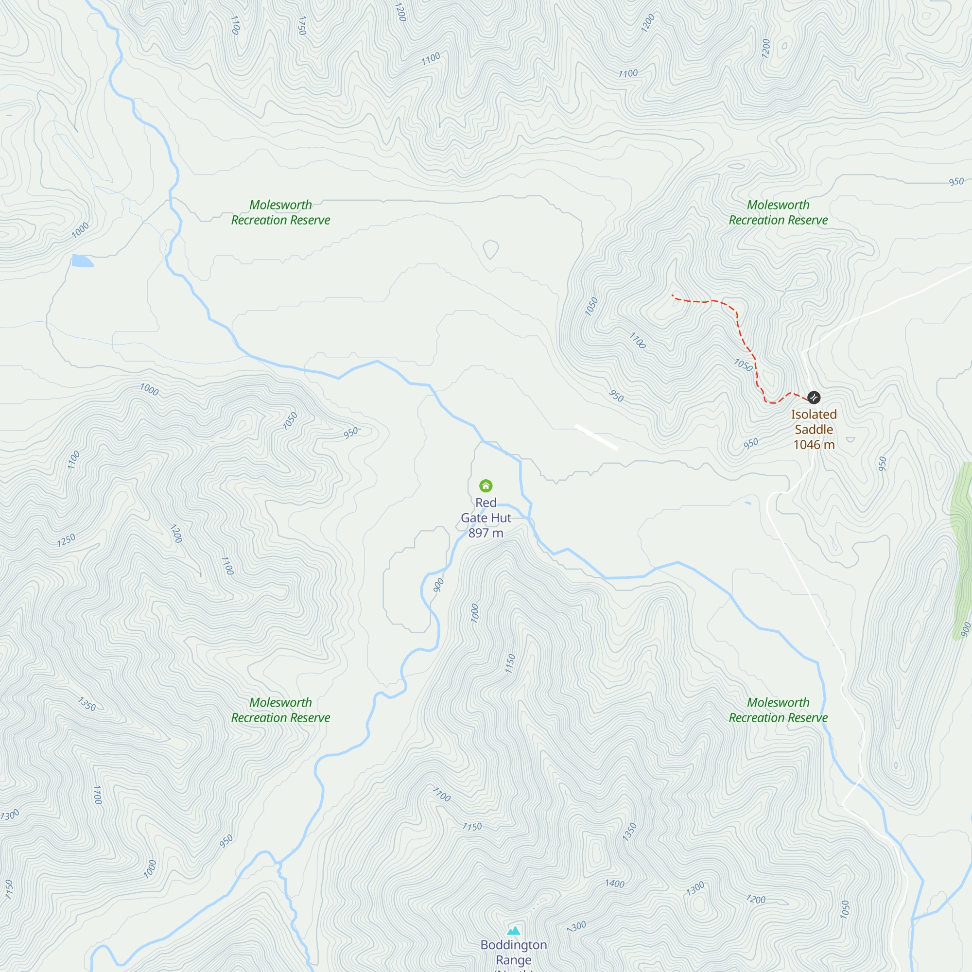 Red Gate Hut map