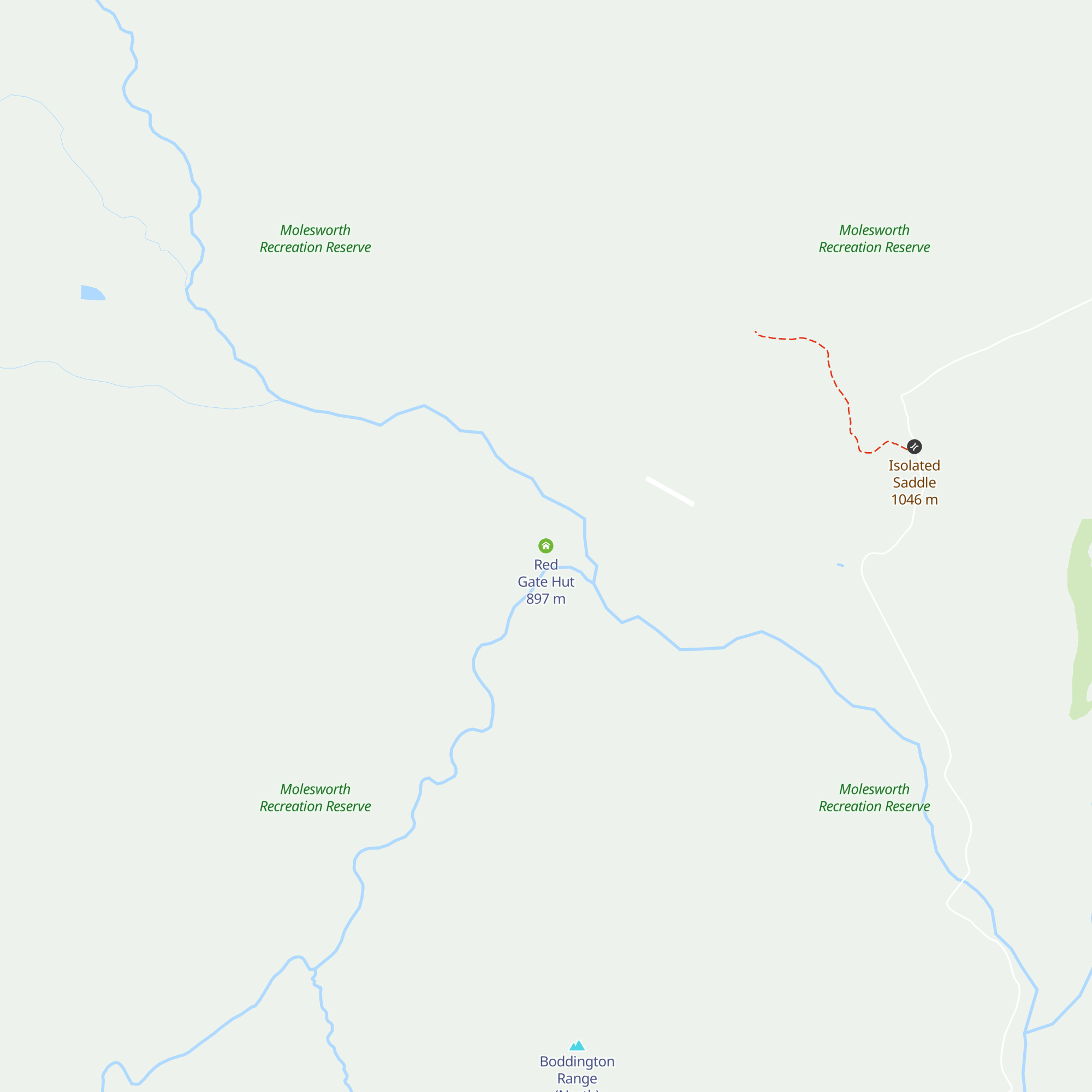 Red Gate Hut map