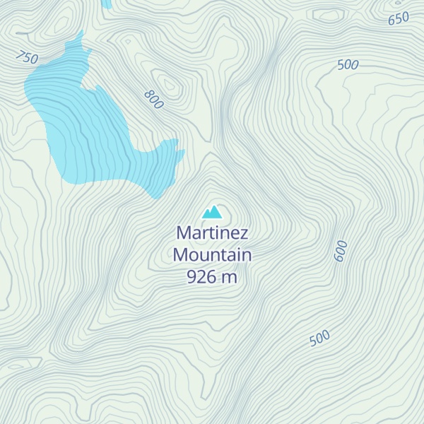 Map of Martinez Mountain