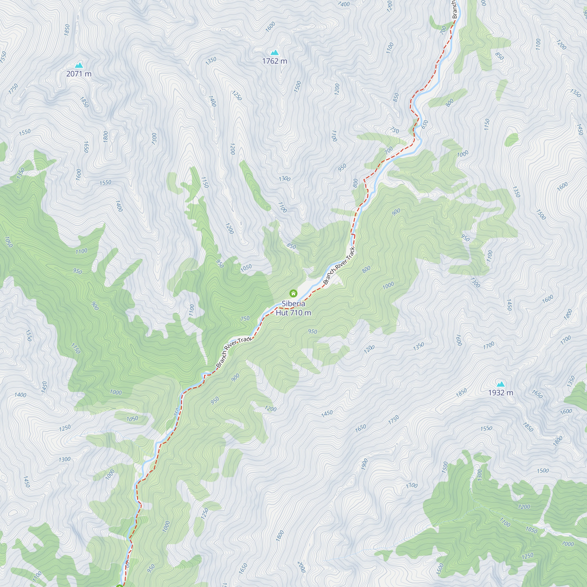 Siberia Hut map