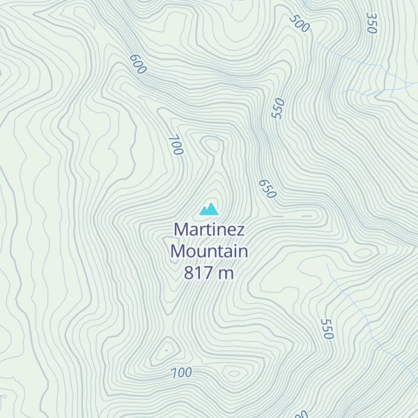 Map of Martinez Mountain