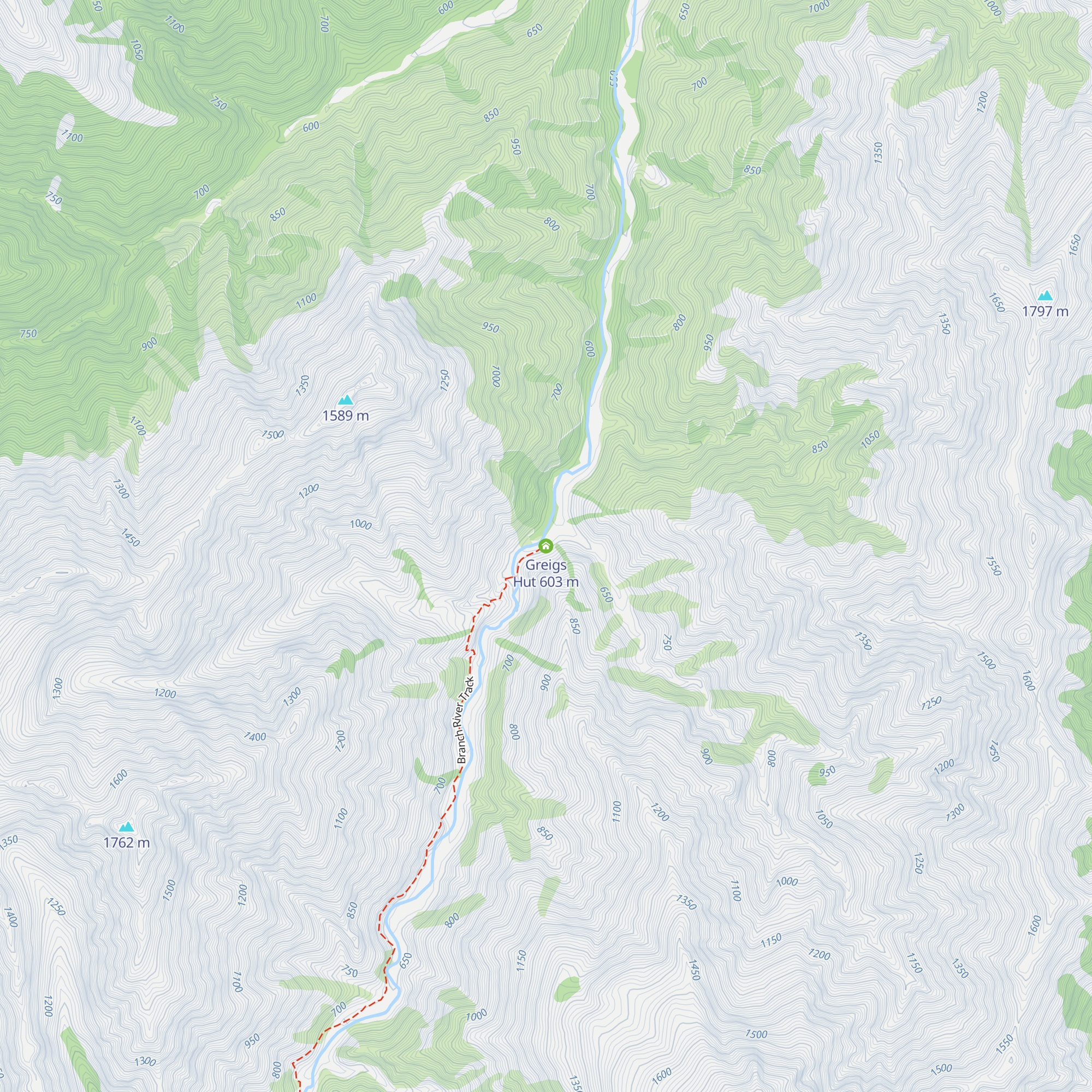 Greigs Hut map