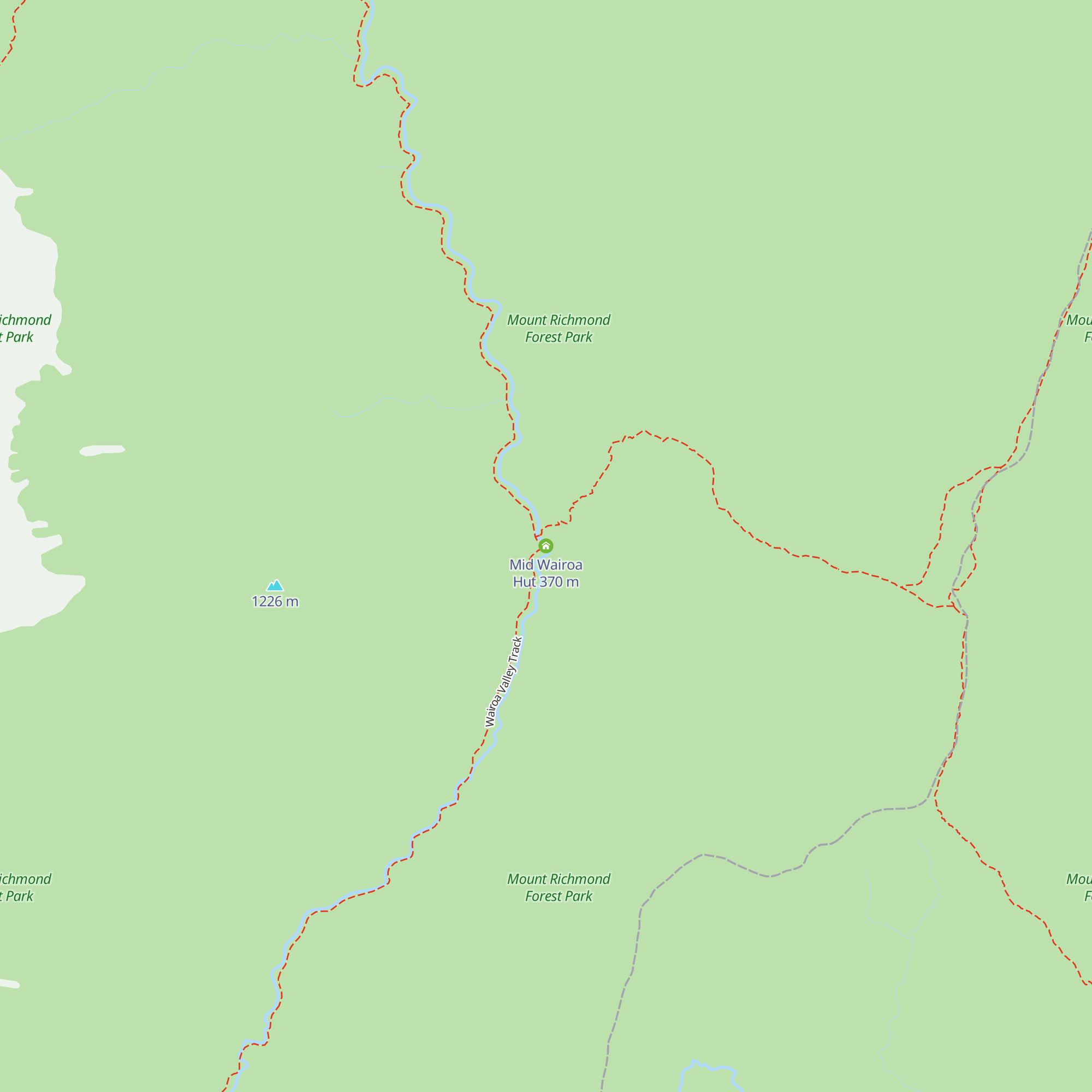 Mid Wairoa Hut map