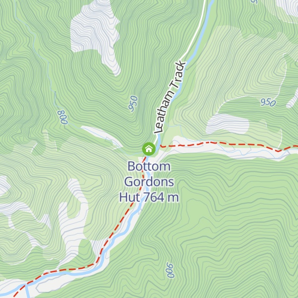 Map of Bottom Gordons Hut