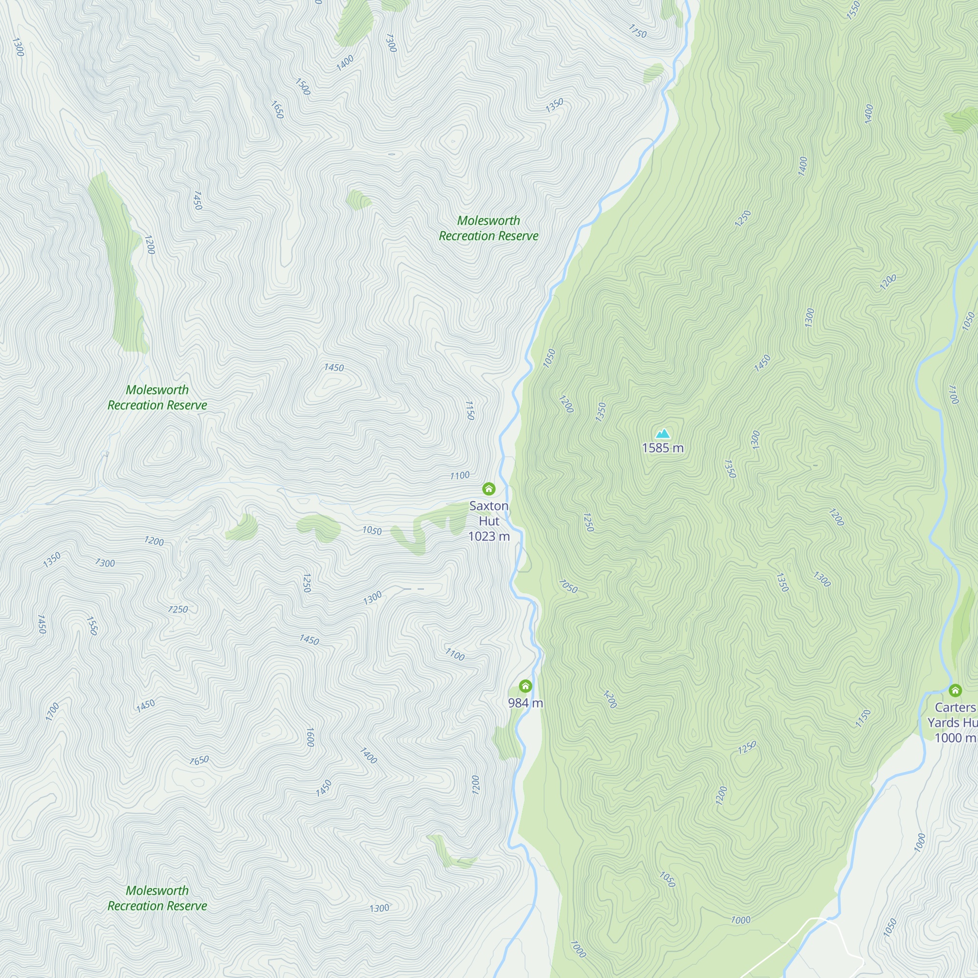 Saxton Hut map