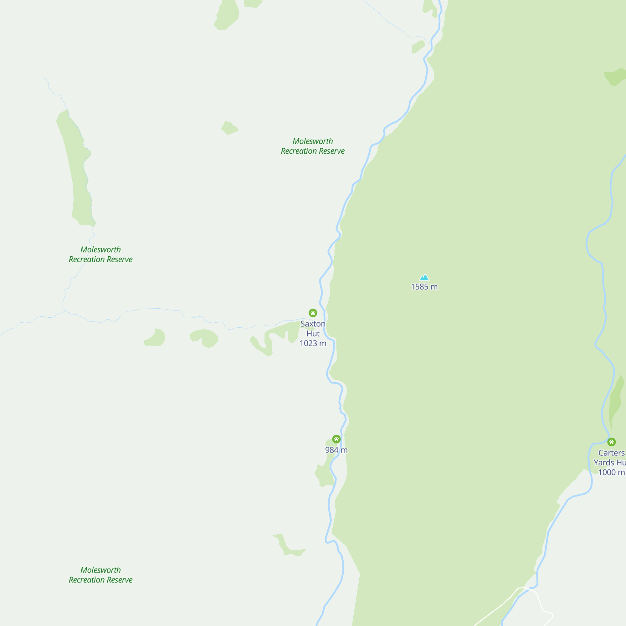 Saxton Hut map