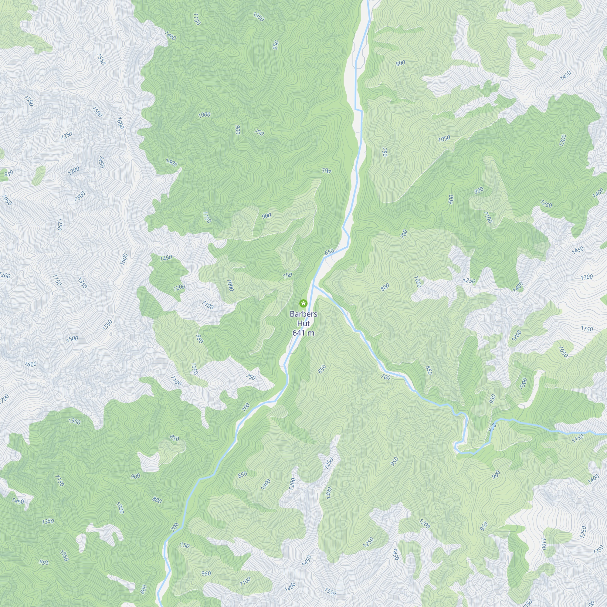 Barbers Hut map