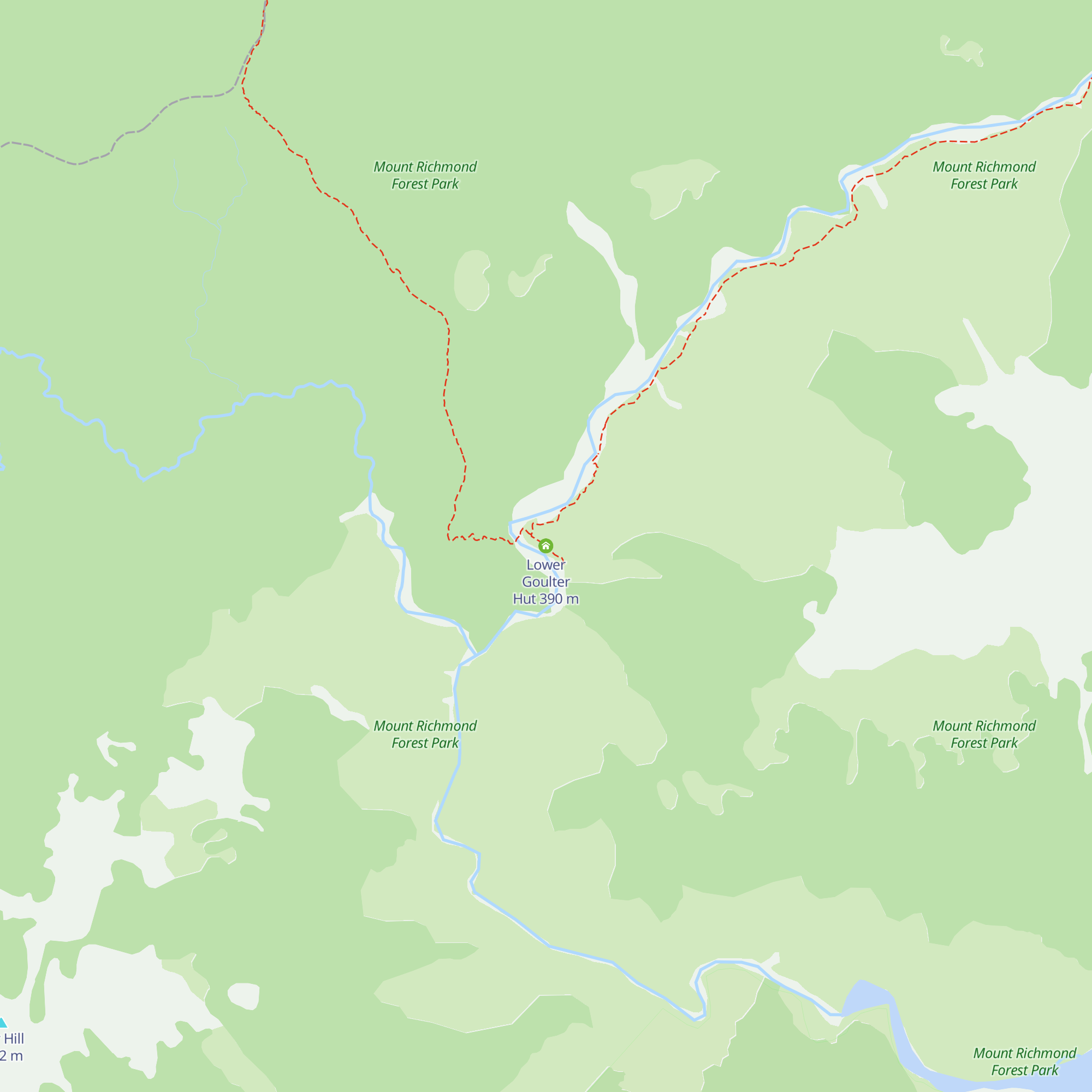 Lower Goulter Hut map