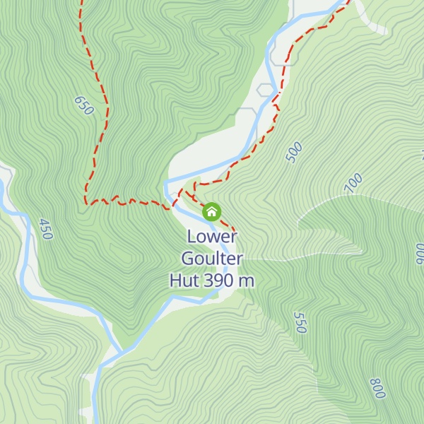 Map of Lower Goulter Hut