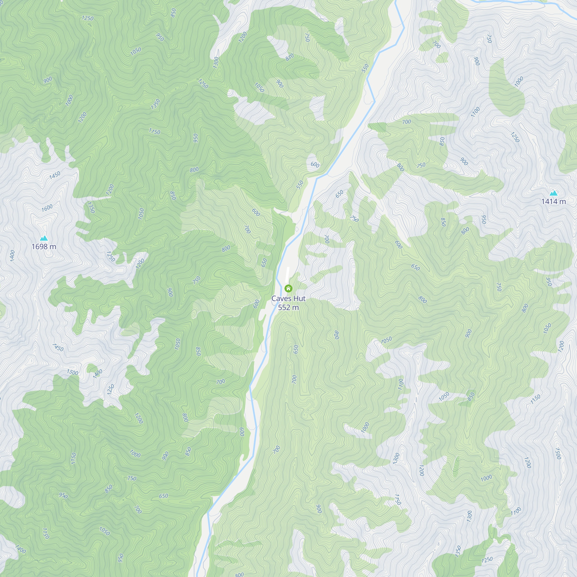 Caves Hut map