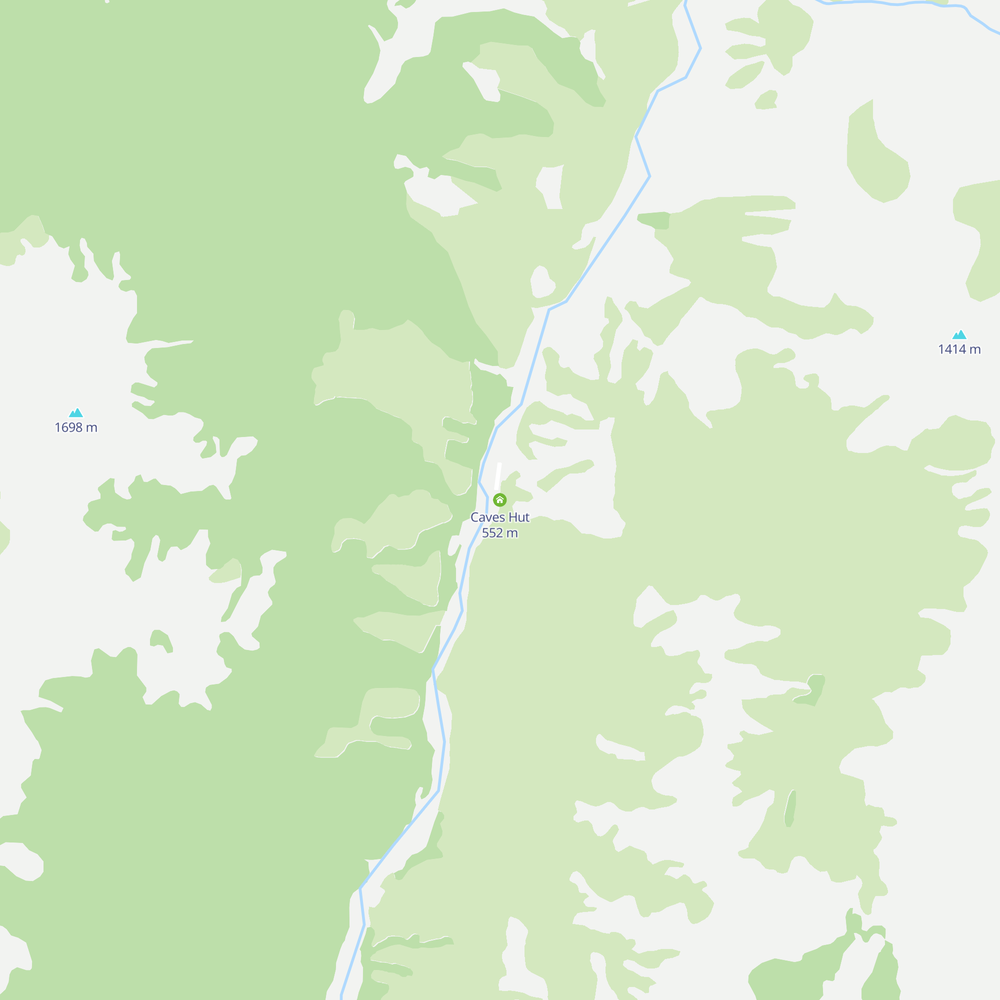 Caves Hut map