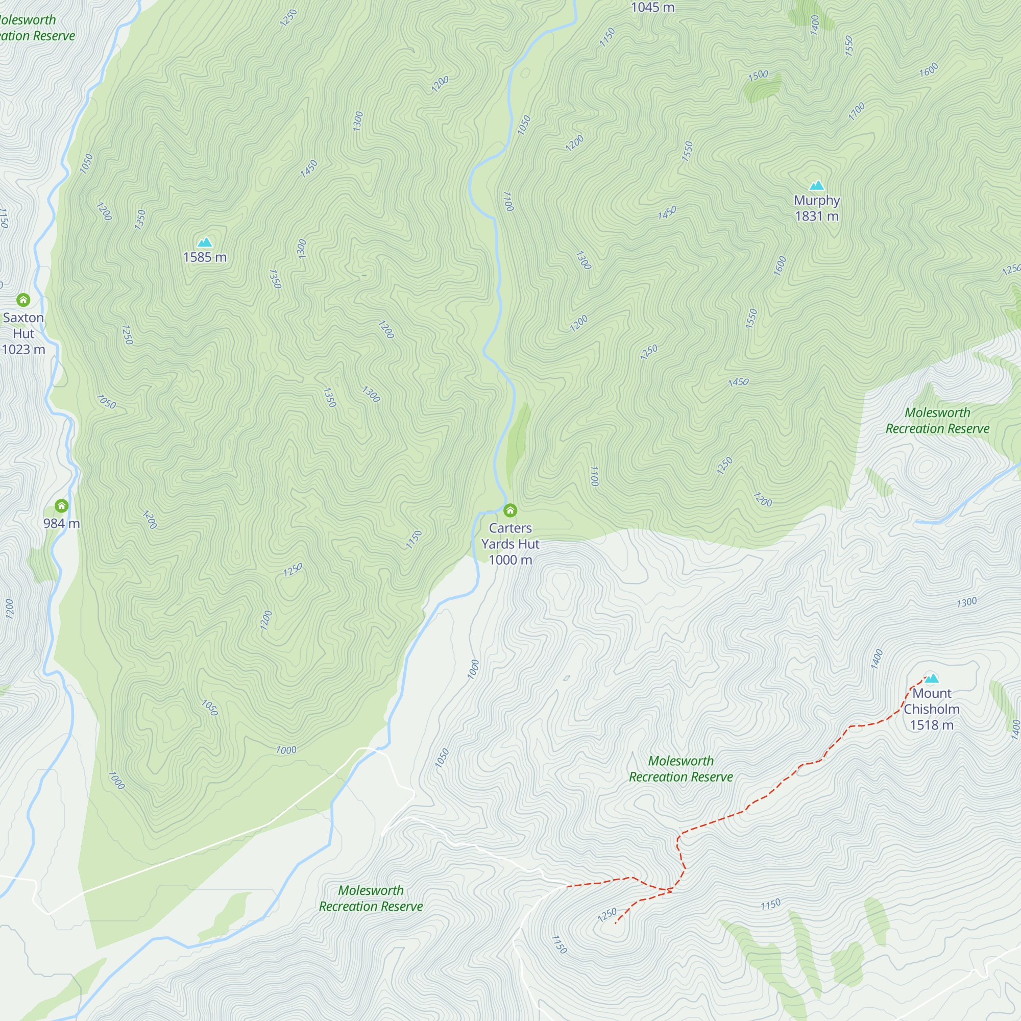 Carters Yards Hut map