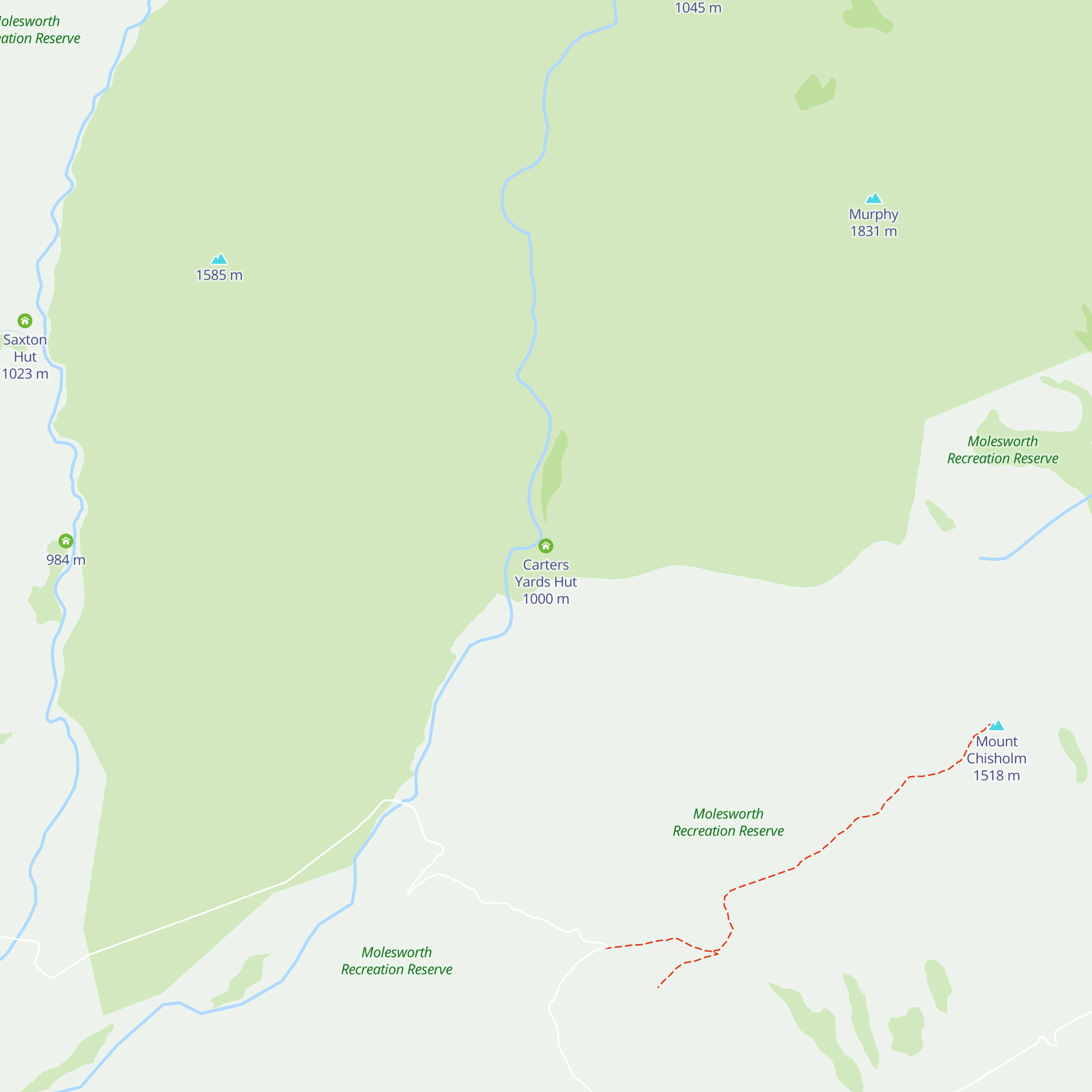 Carters Yards Hut map