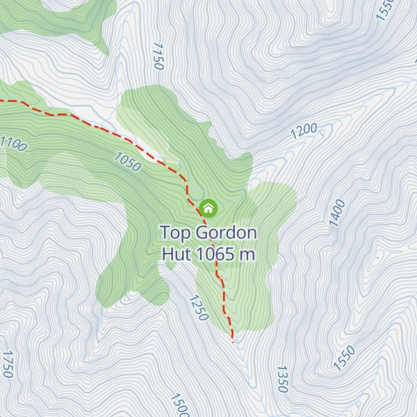 Map of Top Gordon Hut