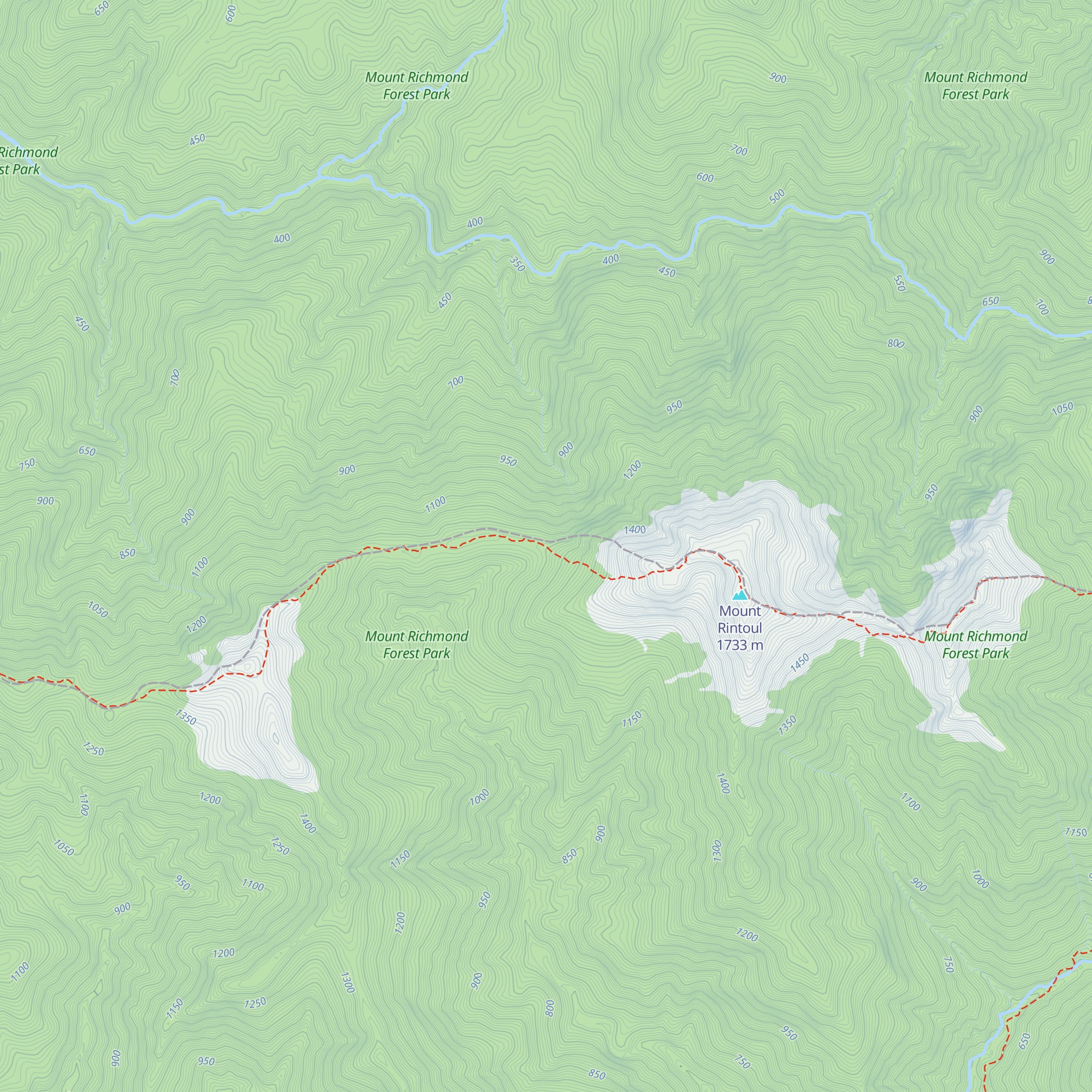Mt Rintoul Hut map