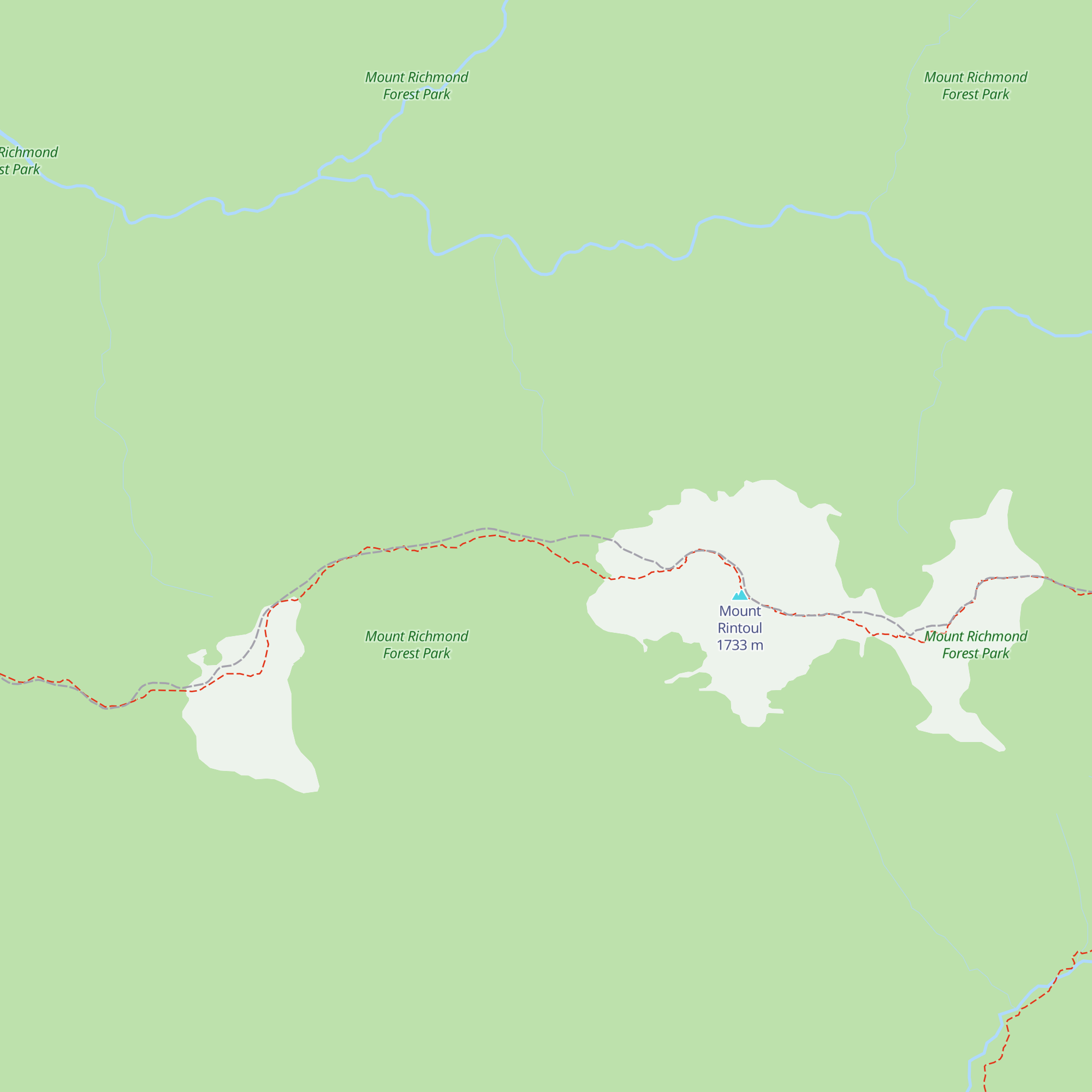 Mt Rintoul Hut map