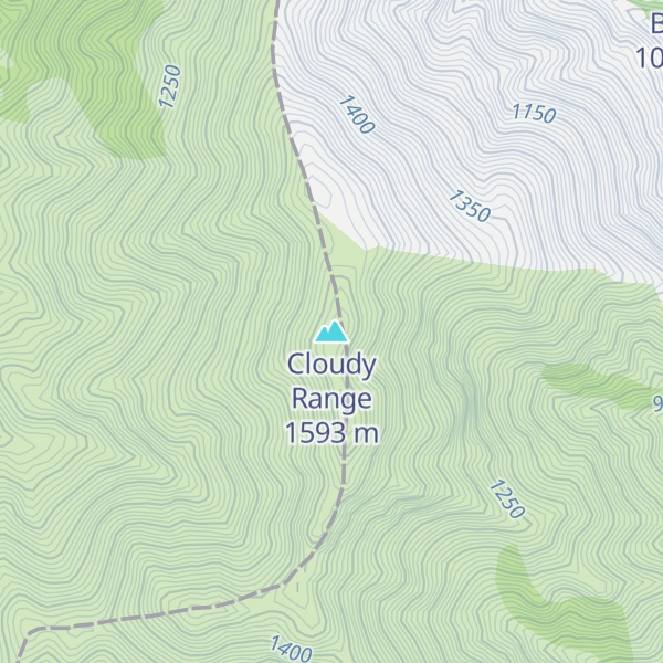 Map of Cloudy Range