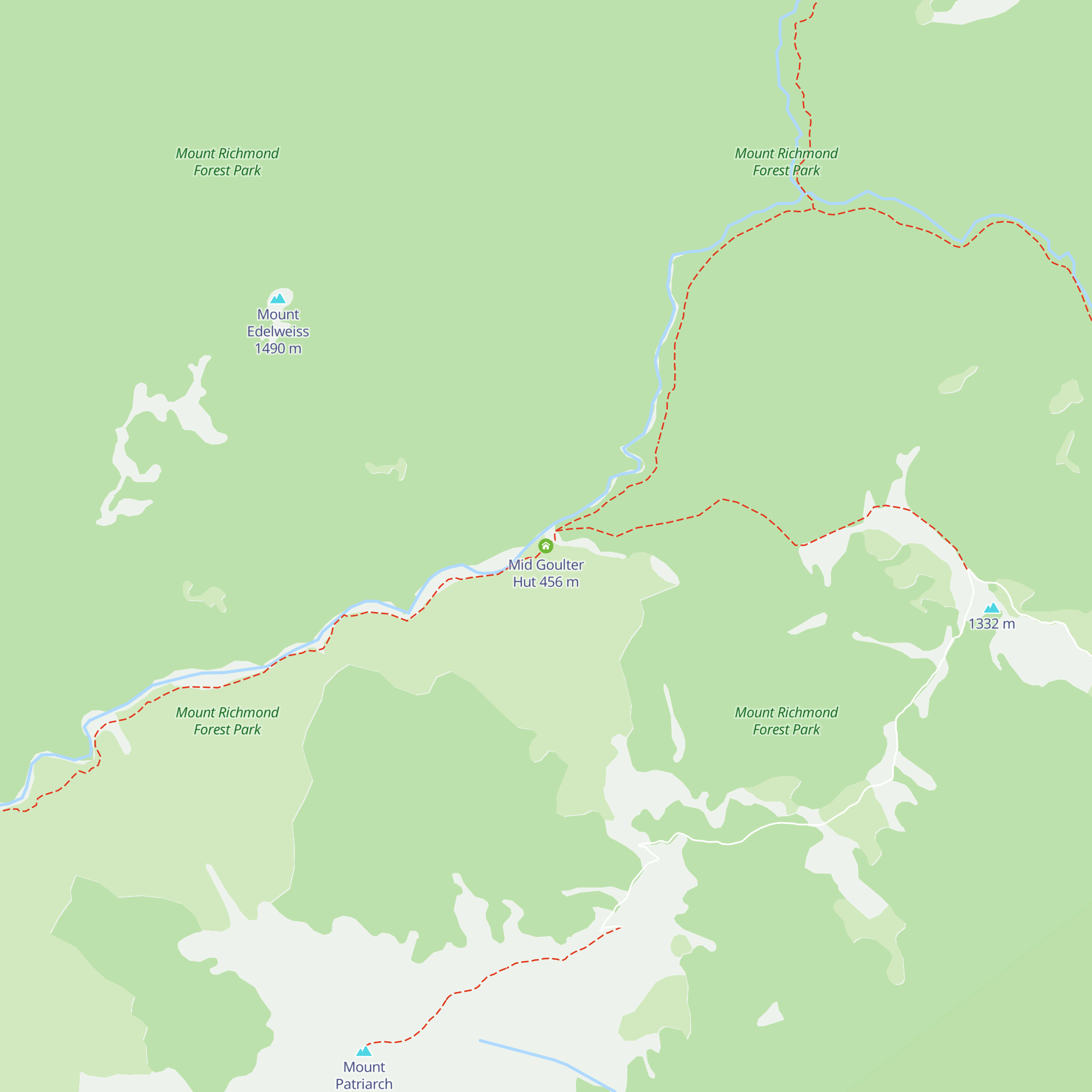 Mid Goulter Hut map