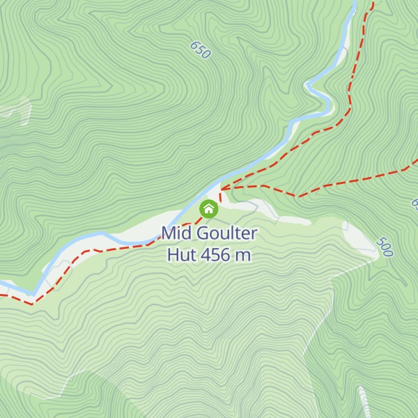 Map of Mid Goulter Hut