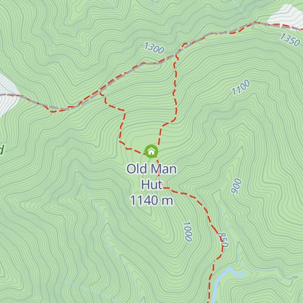 Map of Old Man Hut