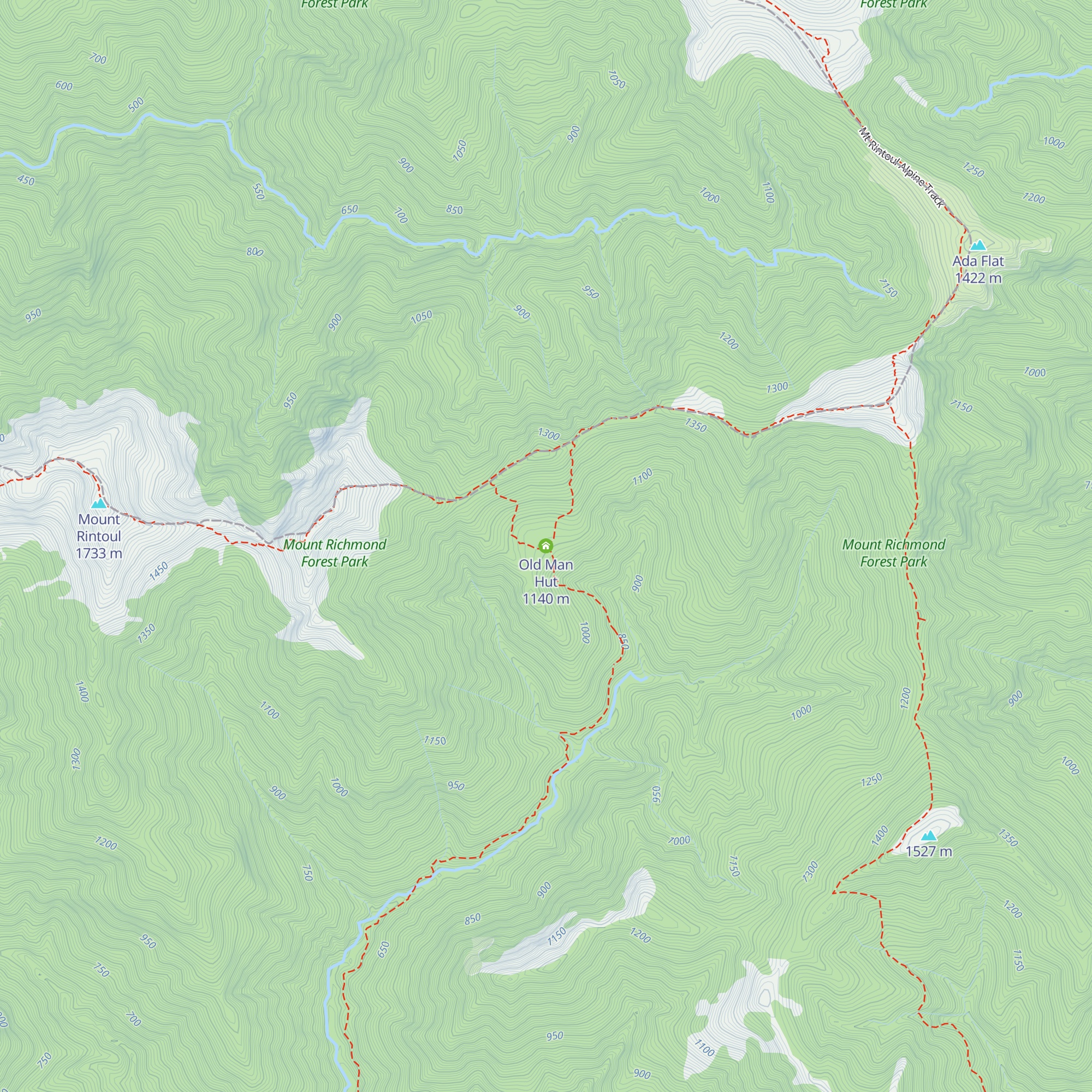 Old Man Hut map