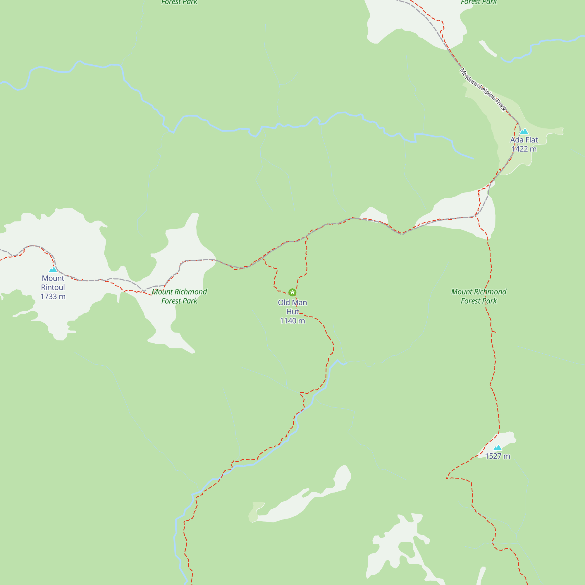 Old Man Hut map