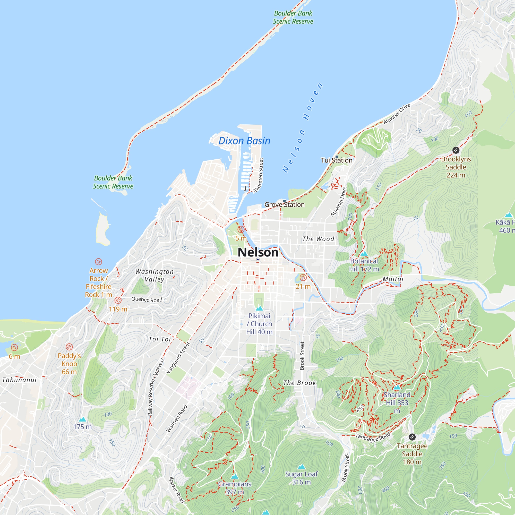 Nelson Visitor Information Centre map