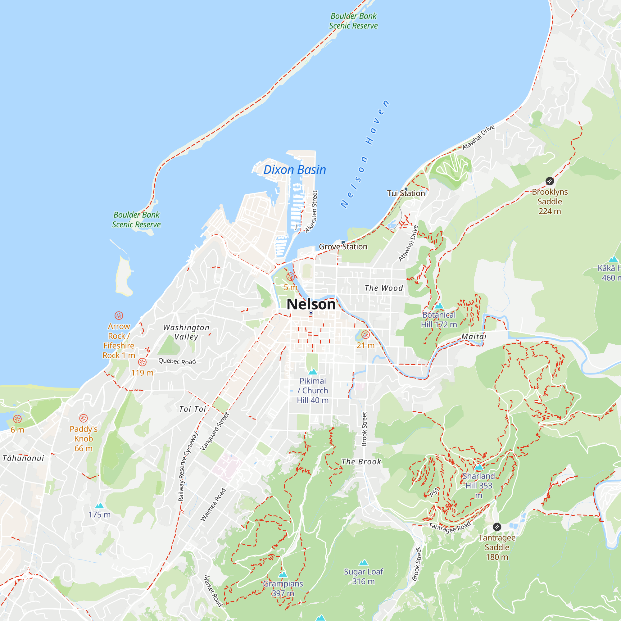 Nelson Visitor Information Centre map