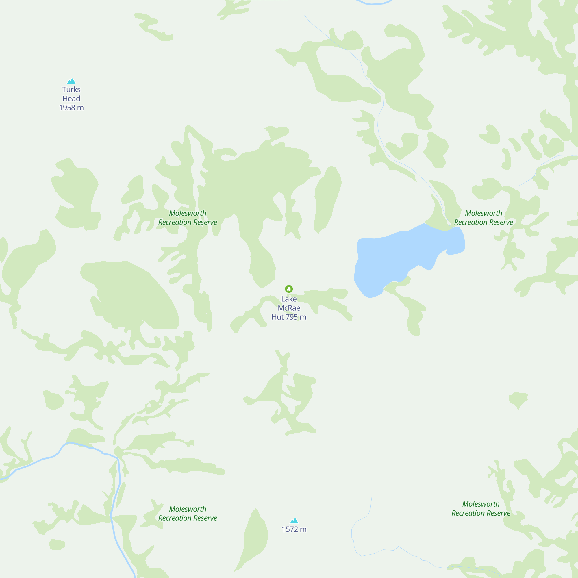 Lake McRae Hut map