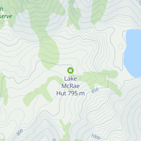 Map of Lake McRae Hut