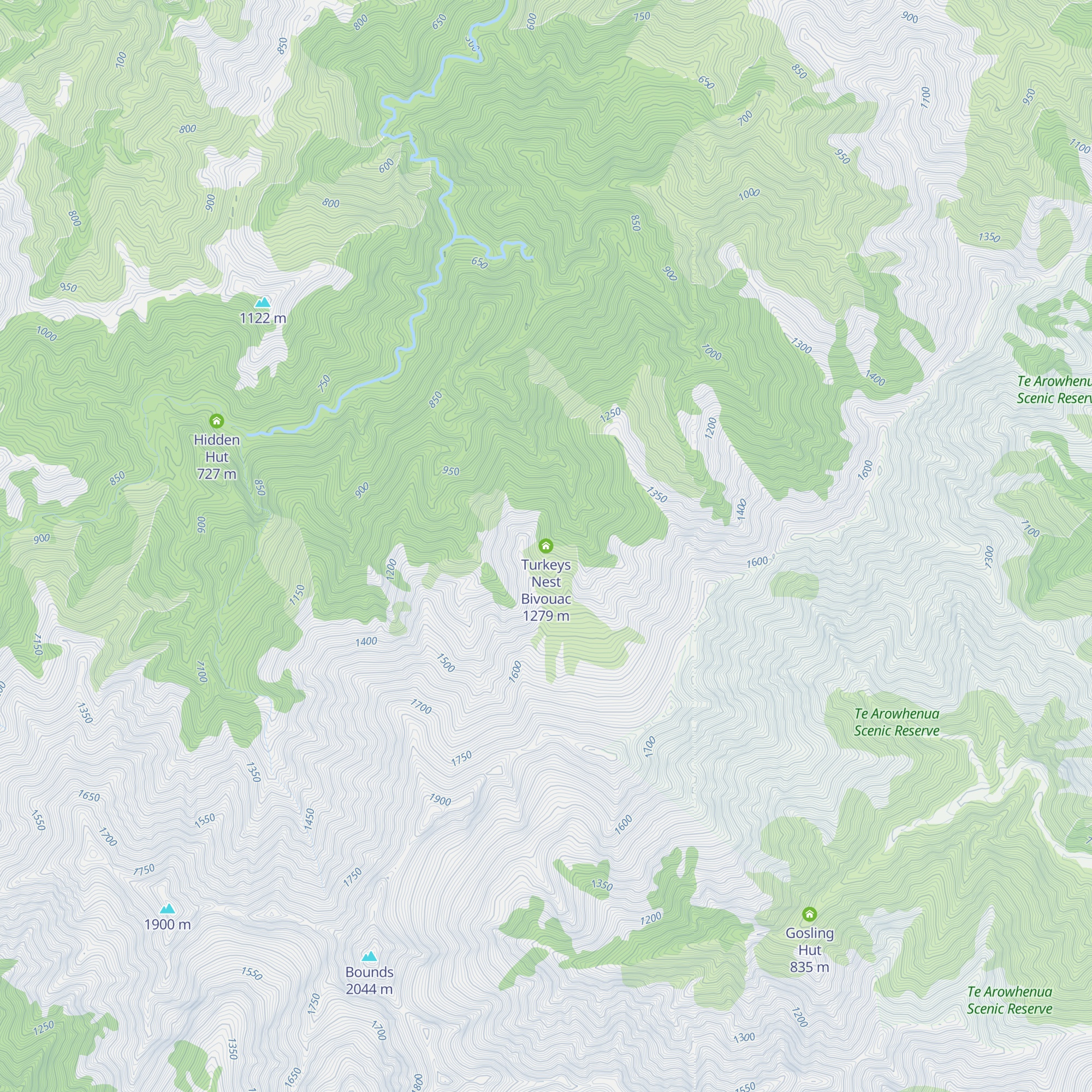 Turkeys Nest Bivouac map