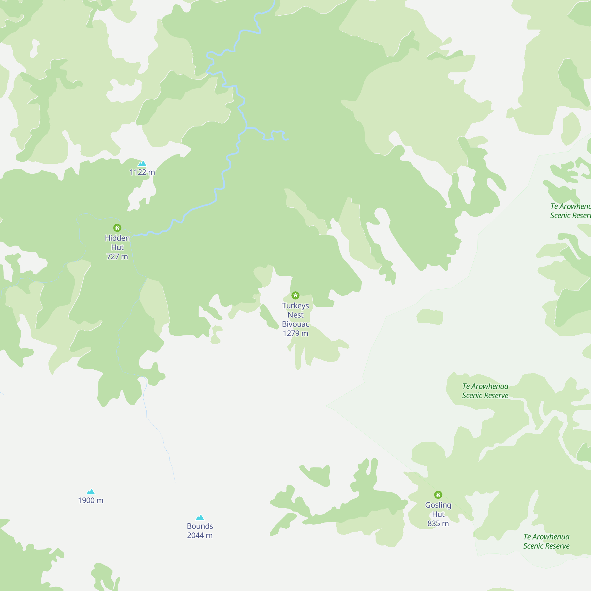 Turkeys Nest Bivouac map