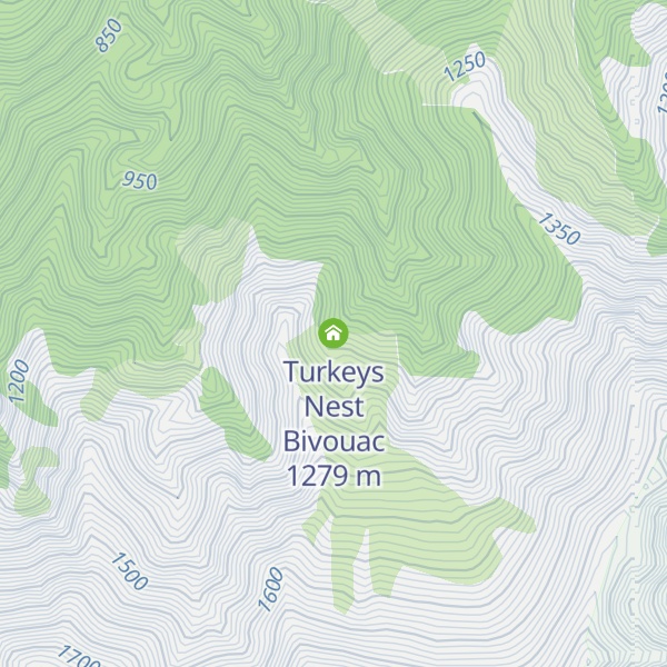 Map of Turkeys Nest Bivouac