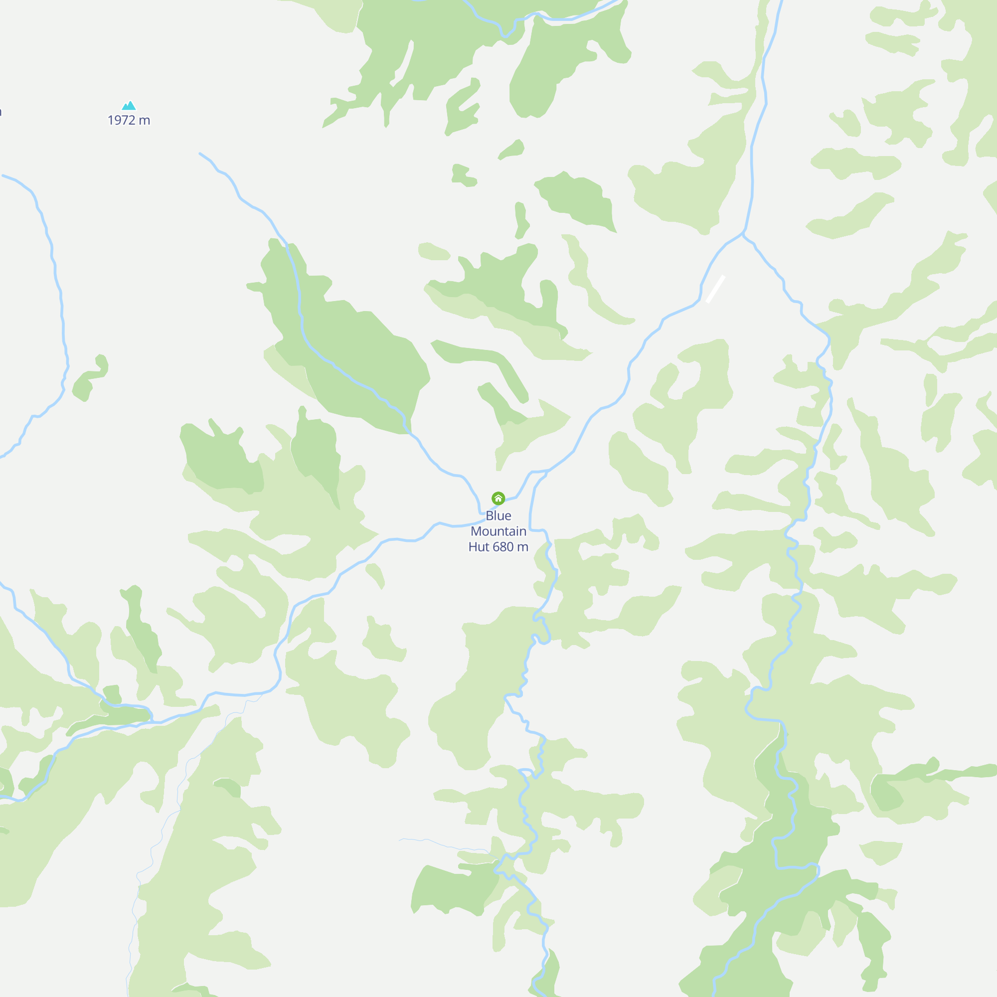 Blue Mountain Hut map